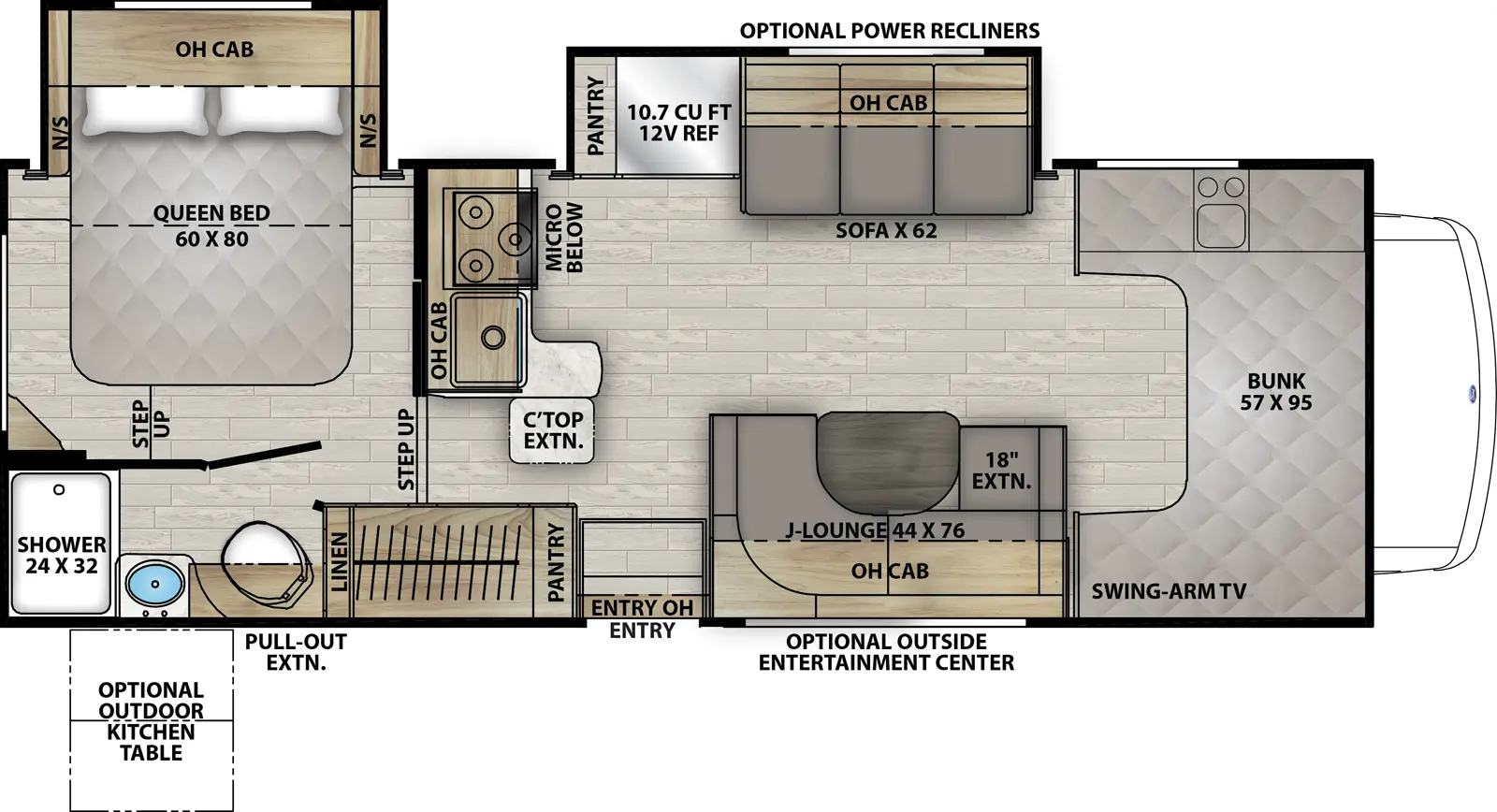 Leprechaun 260DS - Ford E-450 Floorplan